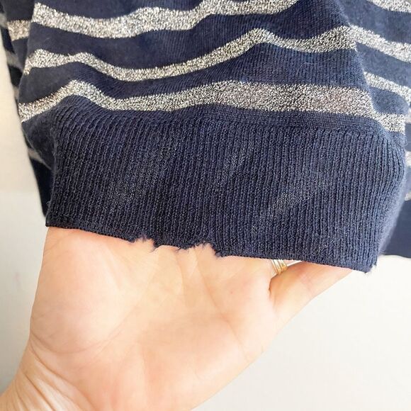 ZADIG & VOLTAIRE Missia Wo Stripes Lurex Wool-blend Sweater Sz M. NWT - Picture 7 of 12